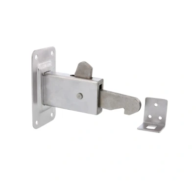 Afbeelding van Deurvastzetter met muurplaat, RVS 120 x 67 7 mm