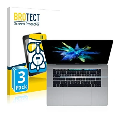Afbeelding van BROTECT Screenprotector voor Apple MacBook Pro 15&quot; 2017 (ALLEEN Touch Bar) Folie Beschermfolie Beschermglas transparant (3 Stuks)