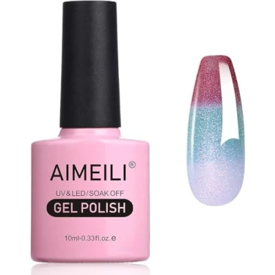 Afbeelding van AIMEILI Kameleon Gel Nagellak Set Gellak UV/LED Kleur Gelnagel Soak Off Temperatuur Veranderende Polish 10 ml Gift 005