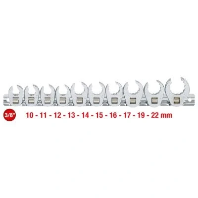 Afbeelding van KS Tools 9133900 3/8 12 kant steeksleutelset, 10 delig 22 mm
