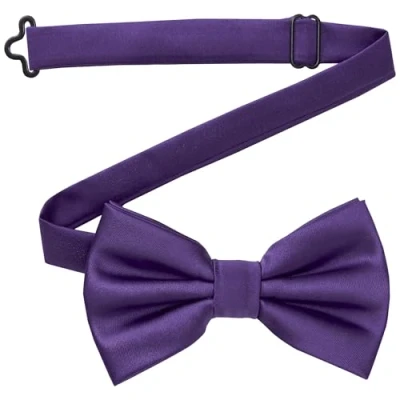 Afbeelding van DonDon vlinderdas heren handgemaakt zijde look 12 x 6 cm Paars 2