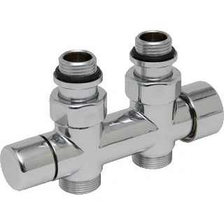 Afbeelding van DRL Ovus H blok 2 x 1/2&quot; hoh 50mm recht, knop L/R therm.voorber.