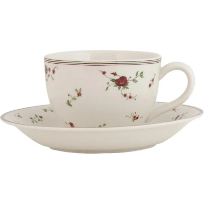 Afbeelding van Clayre &amp; Eef Witte Kop en schotel Ø 15*7 cm / 200 ml LPRKS
