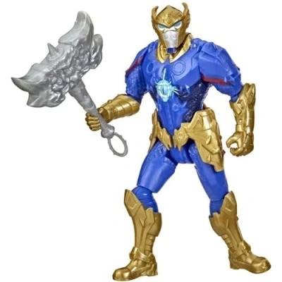 Afbeelding van Hasbro Marvel Avengers Mech Strike Monster Hunters Thor, 15 cm groot actiefiguur, speelgoed voor kinderen vanaf 4 jaar, multi, eenheidsmaat, F4425