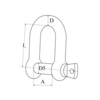 Afbeelding van D Sluiting oogbout, 4 12 mm, RVS Keuze C Pen 6mm