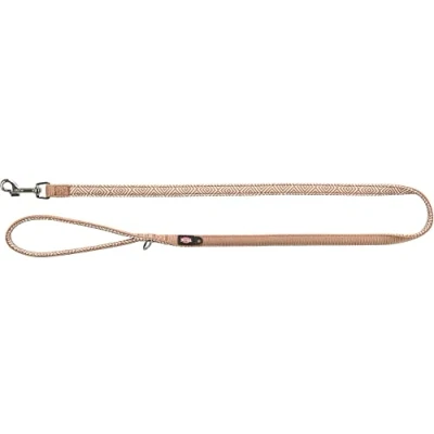 Afbeelding van Trixie Hondenriem Boho Ruiten Premium Met Neopreen Karamel M L 100X2 CM (410350)