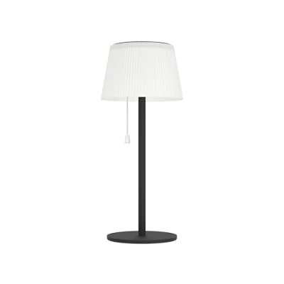 Afbeelding van EGLO Scordiano Tafellamp Oplaadbaar (tot 22 uur licht) Solar 38 cm Zwart/Wit Draadloos Binnen en Buiten Trekschakelaar