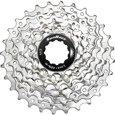 Afbeelding van Sunrace 9 speed cassette 11 28 tands BikeTotaal.nl Zilver