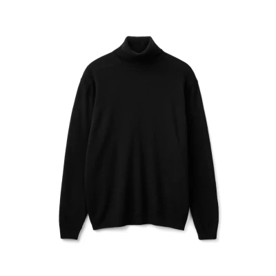 Afbeelding van United Colors of Benetton Turtleneck Trui, Heren, Maat: Medium, Black
