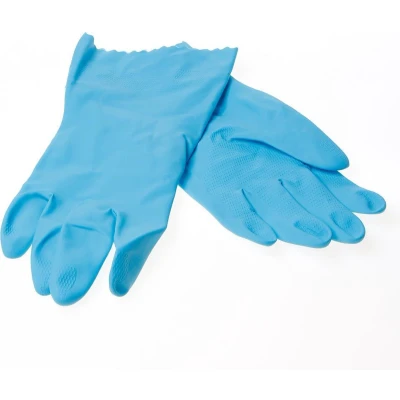 Afbeelding van Rehamij Huishoudhandschoen blauw maat M(8 8.5) (Prijs per paar)