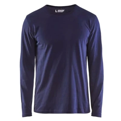 Afbeelding van T shirt lange mouw marineblauw