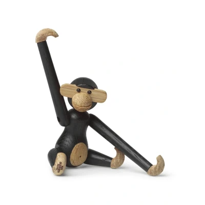 Afbeelding van Kay Bojesen Monkey Mini ornament 9,5 cm Donkerbruin