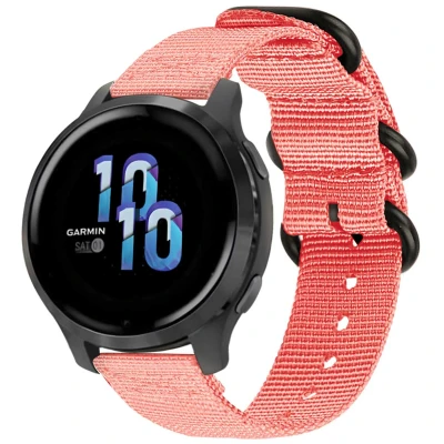 Afbeelding van Nylon bandje Universeel 22 mm aansluiting Roze iMoshion Textiel