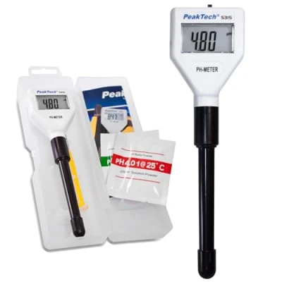 Afbeelding van Peaktech 5315 pH meter lange sonde achtergrondverlichting 0...14 LCD display inclusief kalibratievloeistof