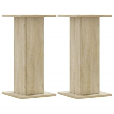 Afbeelding van vidaXL Speakerstandaards 2 st 30x30x60 cm bewerkt hout sonoma eiken