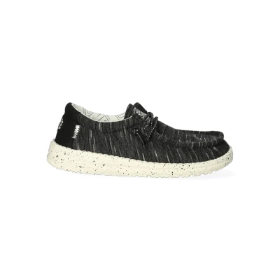 Afbeelding van HEYDUDE Wally Youth Jongens Instappers Stretch Black Maat 33