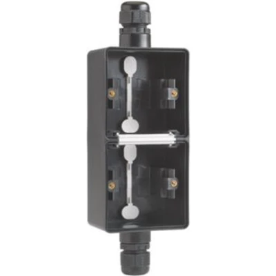 Afbeelding van Niko Hydro Opbouwbak 2V Ver 2x 1xM20 Zwart 761 84261