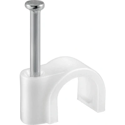 Afbeelding van Kabelklemmen met spijker voor kabels tot 6mm 20 stuks / wit