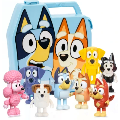 Afbeelding van BLUEY Verzamelkoffer met 8 speelfiguren Deluxe set