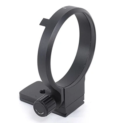 Afbeelding van iShoot Lens Collar Ondersteuning Statief Mount Ring Compatibel met Sigma 100 400mm f/5 6.3 DG OS HSM Hedendaagse Lens, onderkant is ARCA Type Quick Release Plate voor Ball Head van