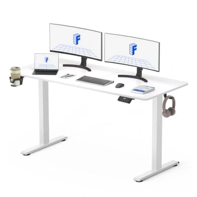 Afbeelding van FLEXISPOT Lite Elektrisch sta bureau, in hoogte verstelbaar zit bureau voor thuiskantoor (140 x 60 cm)