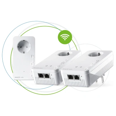 Afbeelding van Devolo MAGIC 2 Multiroom Kit 2400 Mbit/s Ethernet LAN Wi Fi Wit 3 stuk(s)