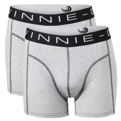 Afbeelding van 2 x Vinnie G Boxershort Grey Melange Stitches maat XL