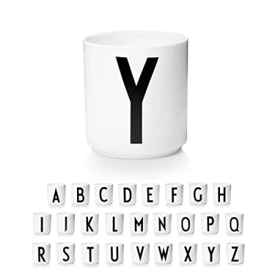 Afbeelding van Design Letters Wit Koffiemok (A Z) Stijlvolle premium porseleinen koffiecups Gebruik de coffee mug als cappuccinokop Perfect cadeau voor dames, heren Verjaardagscadeau 250 Ml