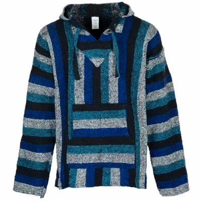 Afbeelding van Siesta Baja Hoodie Mexicaanse Jerga Hippie Festival Jumper met capuchon voor heren en dames (Koel blauw, M)