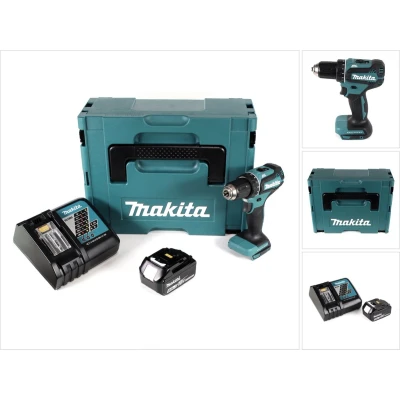 Afbeelding van Makita DDF 485 RT1J accuboormachine 18V 50Nm in Makpac + 1x 5.0 Ah accu lader