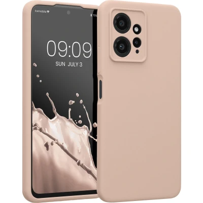 Afbeelding van kwmobile telefoonhoesje geschikt voor Xiaomi Redmi Note 12 (4G) TPU backcover met siliconen coating Smartphone case in kokosmelk