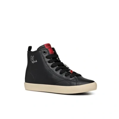 Afbeelding van Geox J Gisli Sneakers hoog voor kinderen, Maat: 33, Schwarz Kunststof
