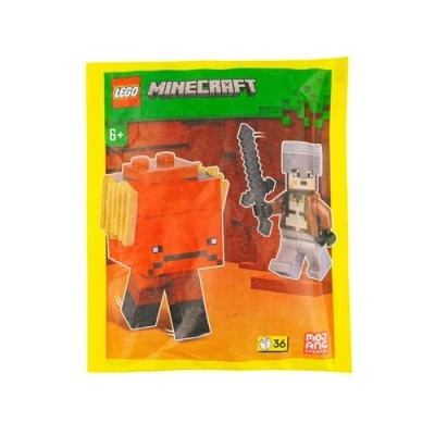 Afbeelding van LEGO Minecraft Mini Set: Nether Hero minifiguur met Strider