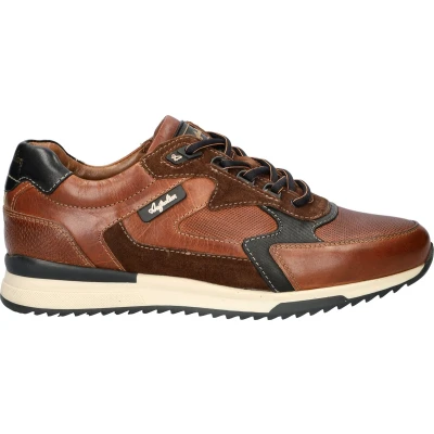 Afbeelding van Australian Footwear Bakersville Sneakers laag, Heren, Maat: 48, Cognac Veloursleer