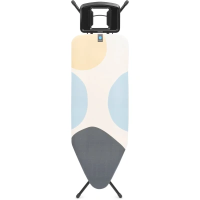 Afbeelding van Brabantia Strijkplank C, 124x45 cm Spring Bubbles met solide strijkijzerhouder Black
