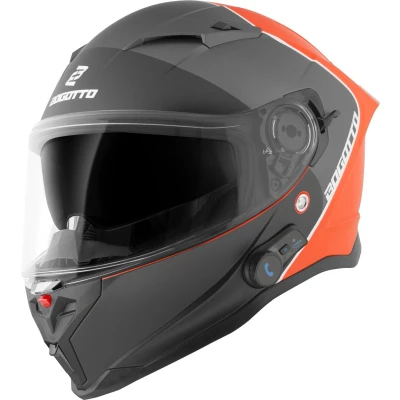 Afbeelding van Bogotto H153 BT SPN Bluetooth Helm, zwart oranje, afmeting L voor man