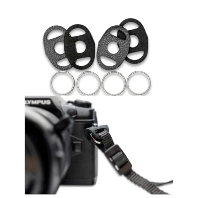 Afbeelding van Lens Aid Verbindingsringen voor camerariem en polsband, rond ons driehoekig (rond)