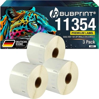 Afbeelding van Bubprint 3 etiketten compatibel als vervanging voor Dymo 11354 S0722540 Labelwriter 310 320 330 400 450 Duo Twin Turbo 57 x 32 mm wit