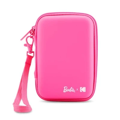 Afbeelding van Barbie x Kodak EVA Case met Verwijderbare Band, Ingebouwd Mesh Zakje Compatibel Printomatic of Step Slim Foto Printer, Roze (Alleen Case)
