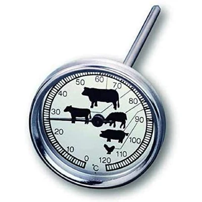 Afbeelding van TFA Dostmann Analoge braadthermometer, van roestvrij staal, vleesthermometer, huishoudthermometer, oven of grill, hittebestendig