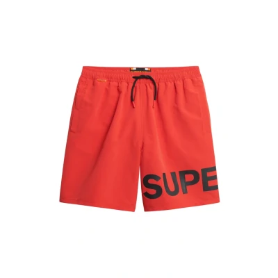 Afbeelding van Superdry Graphic INCH Zwemshorts, Heren, Maat: XXL, Drop kick red