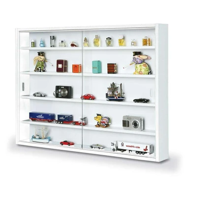 Afbeelding van Leen Bakker Vitrine Compilati Wit 60x80x9,5cm Vitrinekasten Melamine