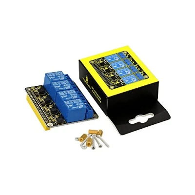 Afbeelding van Raspberry Pi 4 Relay Module KEYESTUDIO Channel DC 5V Shield with Optocoupler Expansion Board for 4/A+/B+/Pi 2 Model B/Pi 3 B
