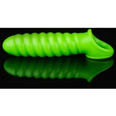 Afbeelding van Swirl Stretchable Penis Sheath Glow in the Dark