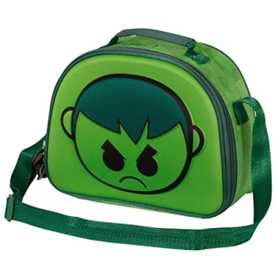 Afbeelding van Karactermania Marvel Hulk Bobblehead 3D Thermische Lunchtas Lunchbox Broodtrommel met trolley bevestiging Groen