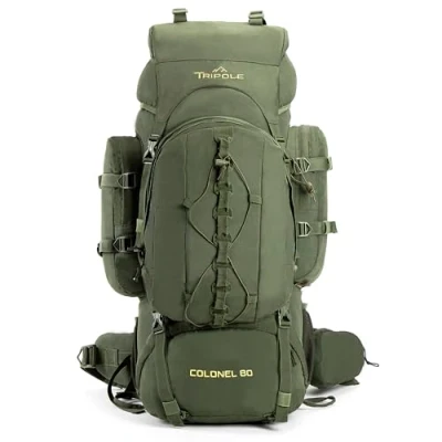 Afbeelding van TriPole Colonel 80 Liter Rugzak + Afneembare Dagrugzak, Legergroen