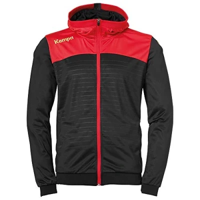 Afbeelding van Kempa Emotion 2.0 Jas met Capuchon Kind Zwart Rood Geel Maat 128