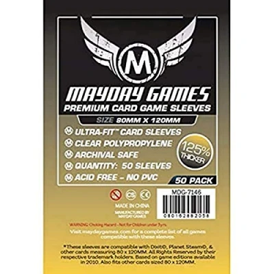 Afbeelding van 50 Mayday 80 x 120 Dixit Premium Card Sleeves Board Game