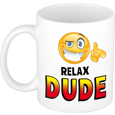 Afbeelding van Relax dude cadeau mok / beker collega feest mokken