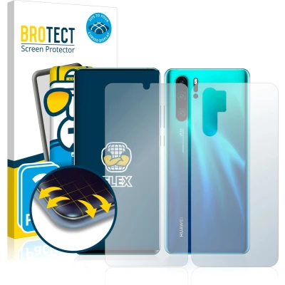 Afbeelding van BROTECT Screenprotector voor Huawei P30 Pro (Voor+Achter) Folie Beschermfolie transparant volledig dekking (2 Stuks)